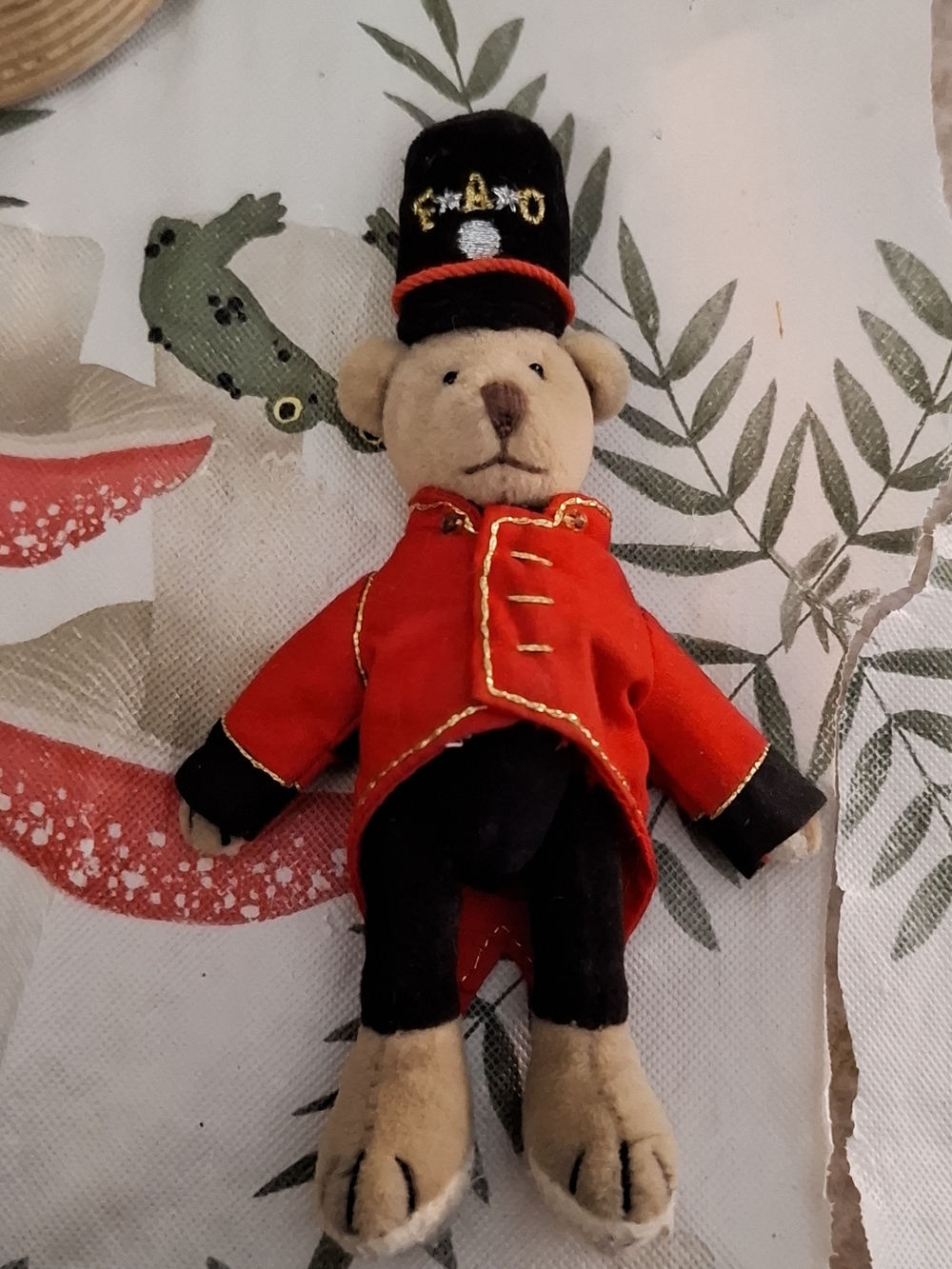Plush Bear Soldier in Red Coat